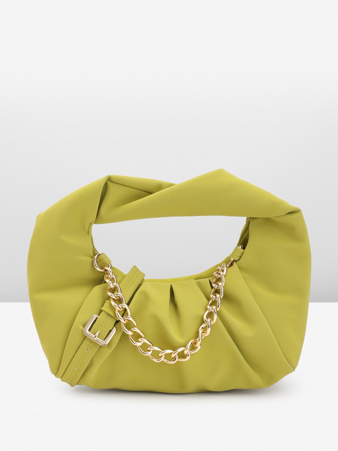 

Baggit Women Solid Hobo Bag, Lime green