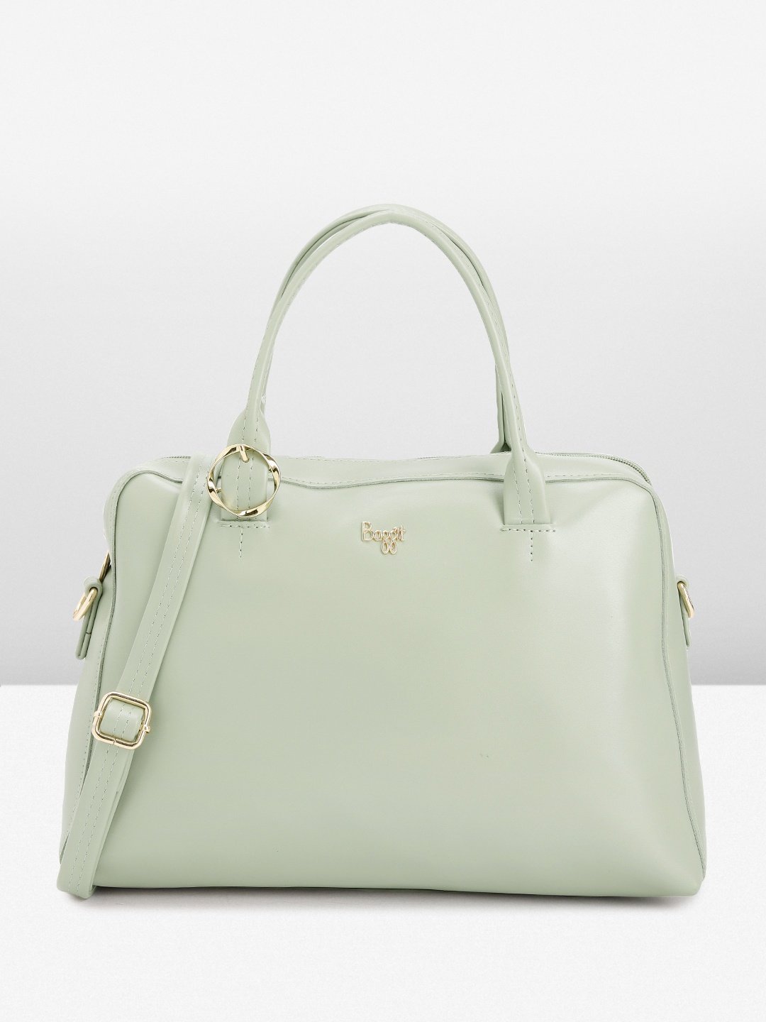 

Baggit Solid PU Structured Handheld Bag With Minimal Embellished Detail, Green