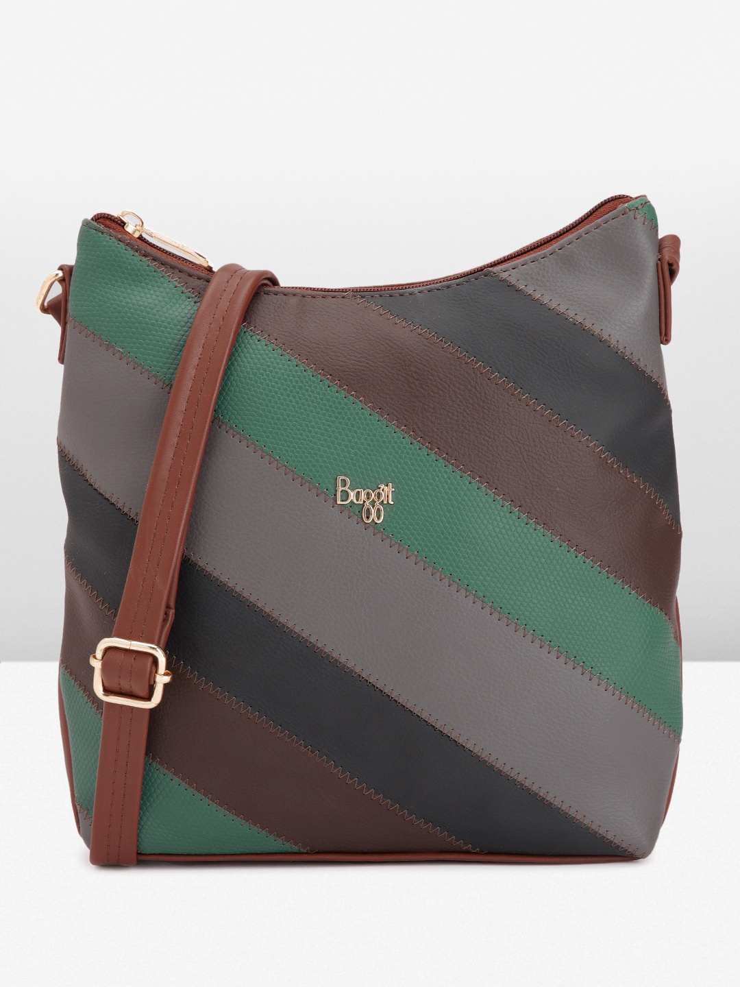 

Baggit Structured Sling Bag, Brown