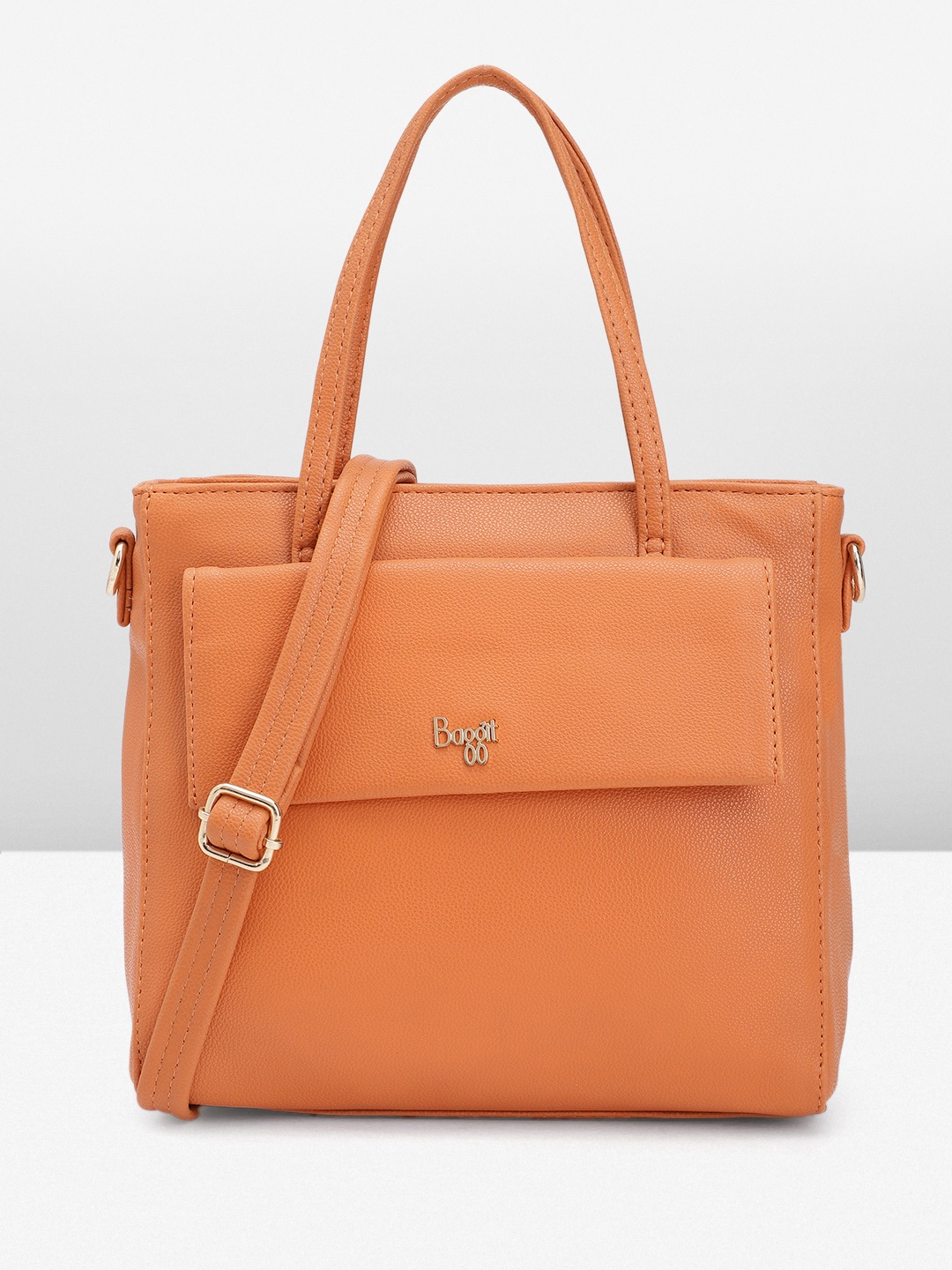 

Baggit Women Solid Handheld Bag, Orange