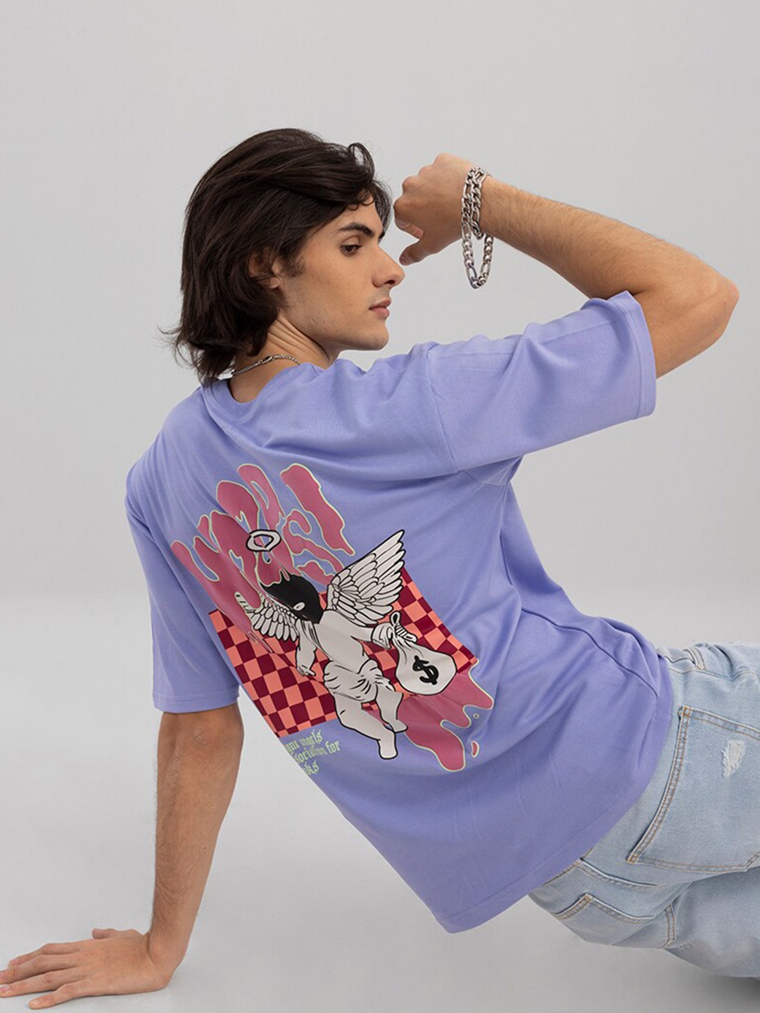

Snitch Graphic Printed Cotton T-Shirt, Lavender