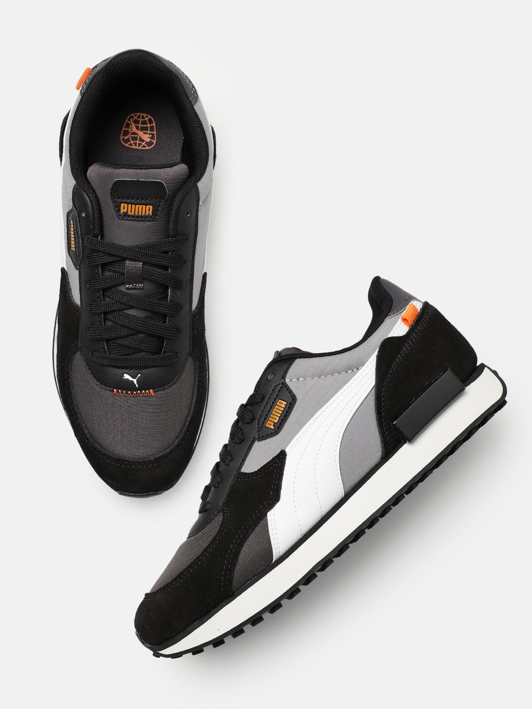 

Puma Unisex Future Rider Override Leather Sneakers, Black