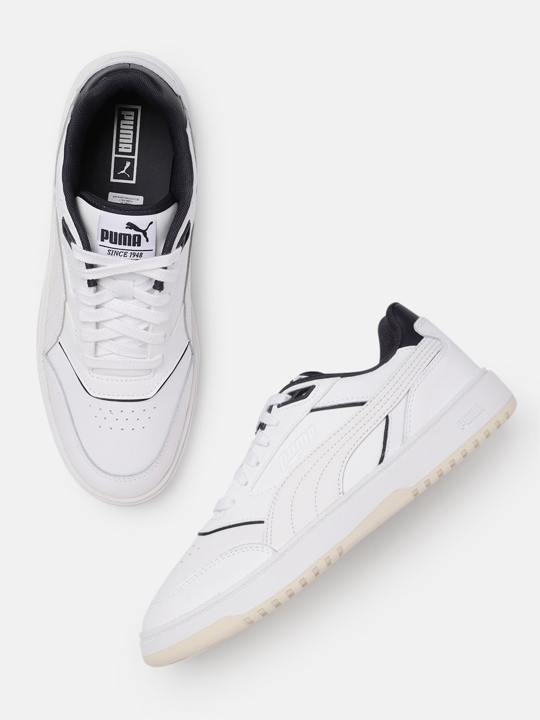 

Puma Unisex Doublecourt Perforations Sneakers, White