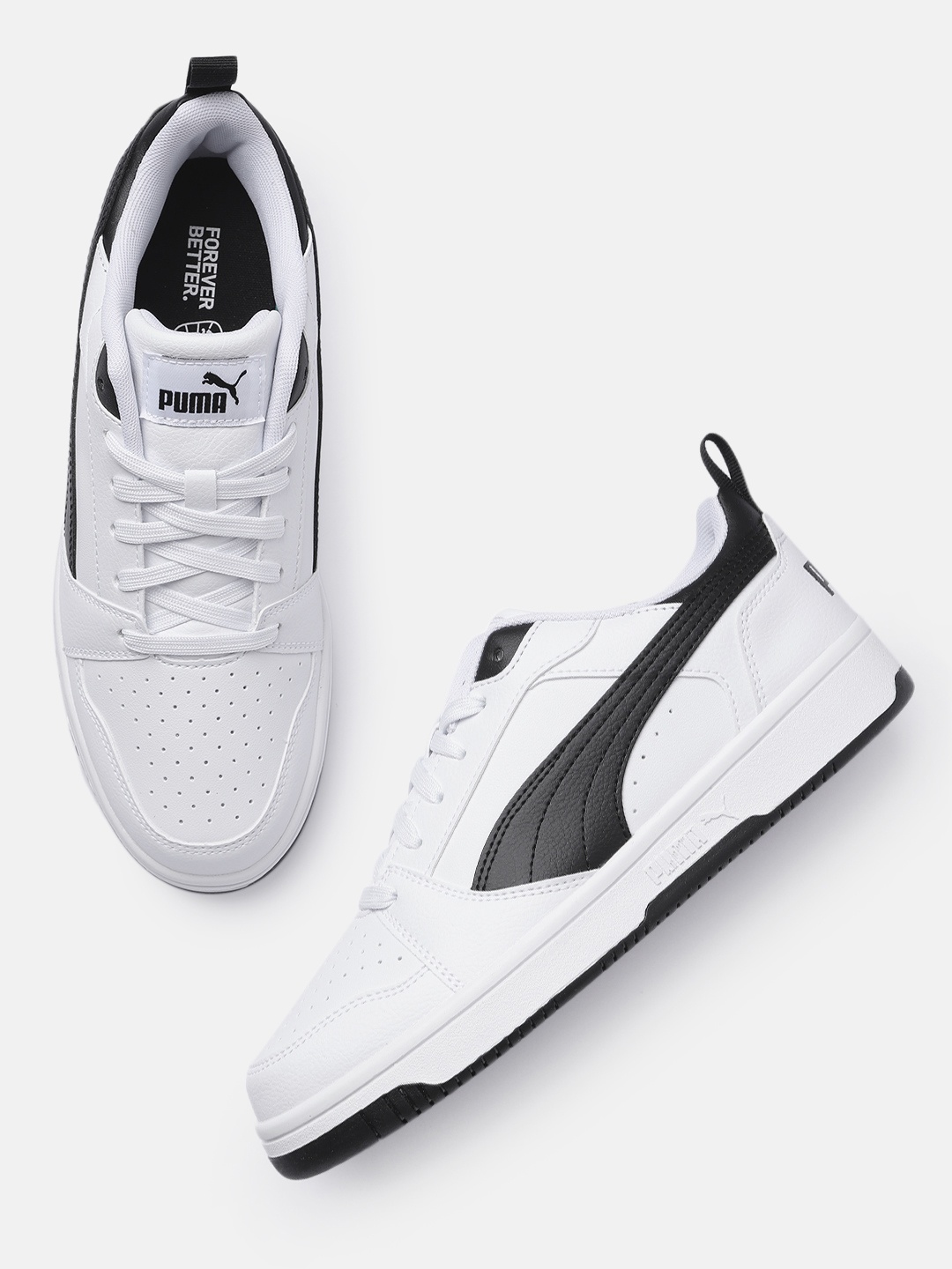 

Puma Unisex Perforations Rebound V6 Low Sneakers, White