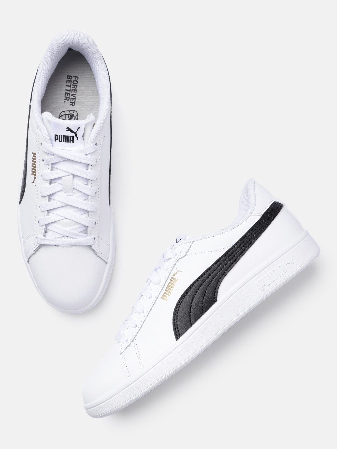 

Puma Unisex Smash 3.0 Leather Sneakers, White