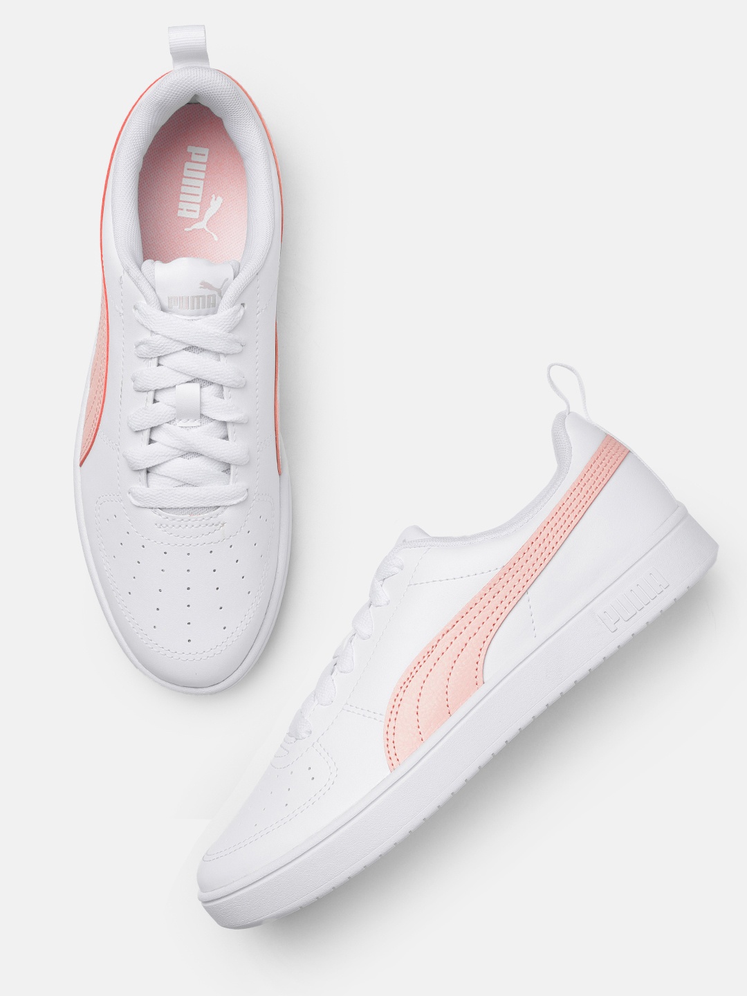 

Puma Unisex Perforations Rickie Sneakers, White