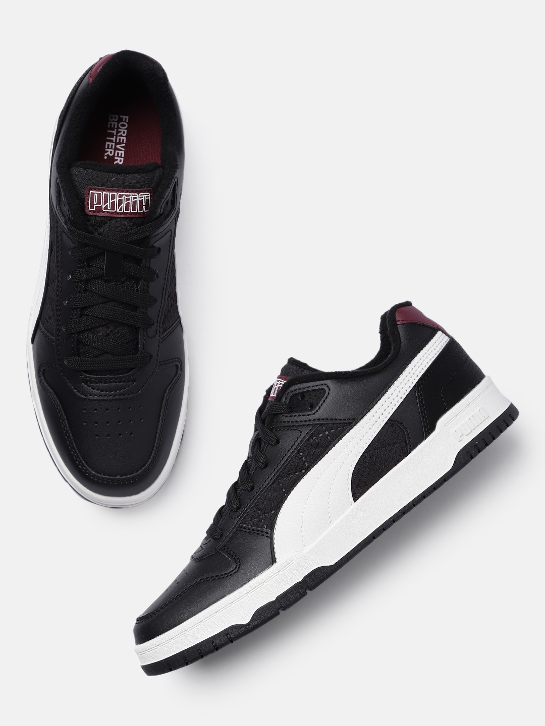 

Puma Unisex Perforated Sneakers, Black