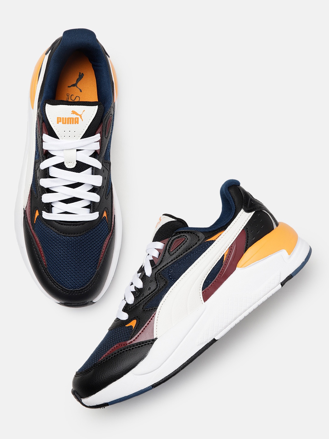 

Puma Unisex Colourblocked & Textured X-Ray Speed Sneakers, Navy blue