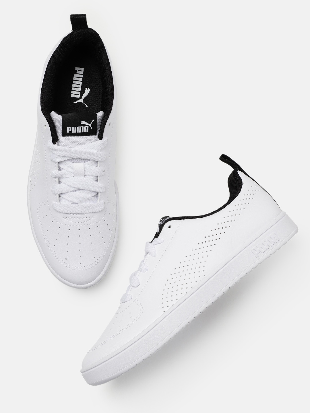 

Puma Unisex Rickie Perforated Sneakers, White