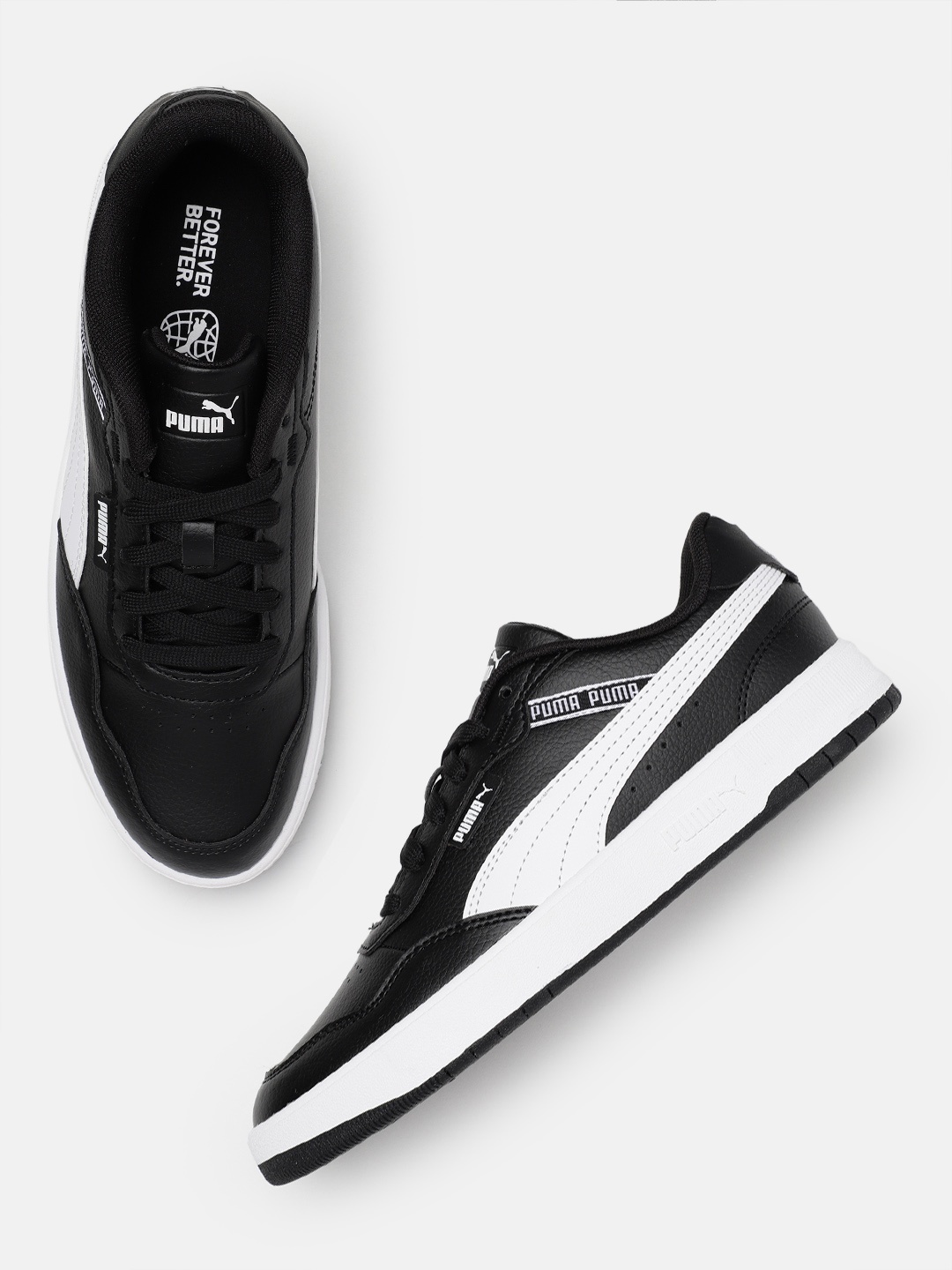 

Puma Unisex Court Ultra Lite Logo Sneakers, Black