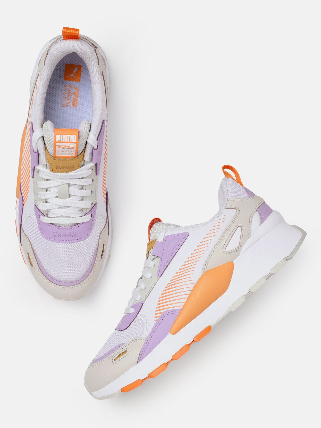 

Puma Unisex RS 3.0 Synth Pop Colourblocked Sneakers, White