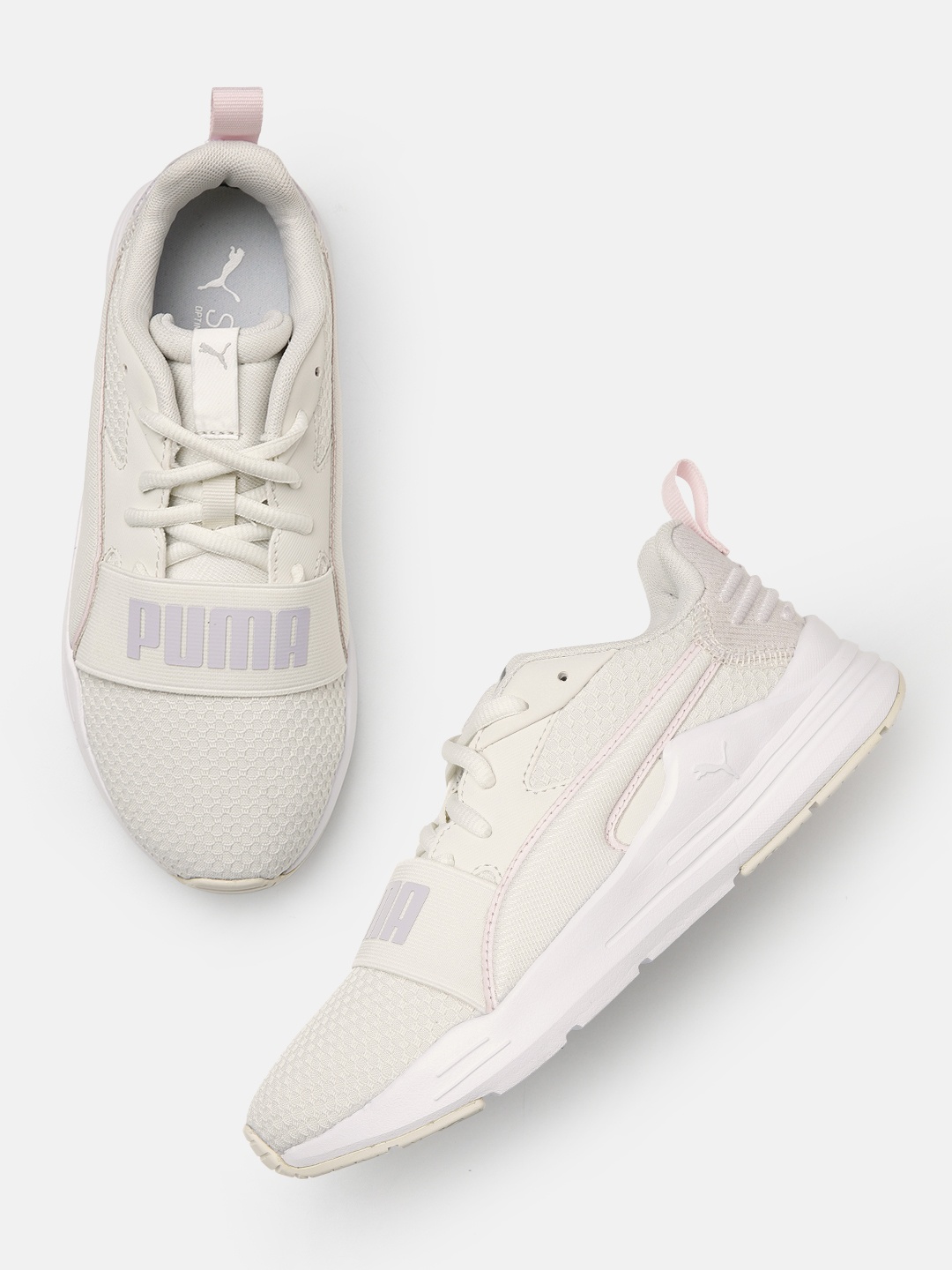 

Puma Unisex Wired Run Pure Textured Sneakers, Off white