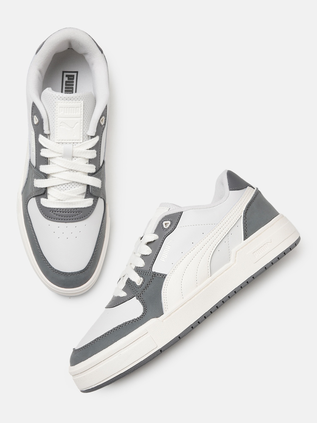 

Puma Unisex CA Pro Luxe II Leather Sneakers, Off white