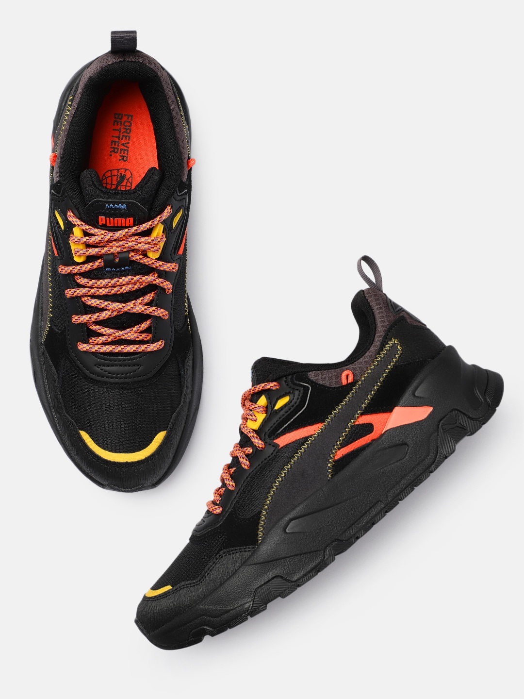 

Puma Men Textured Trinity Open Road Sneakers, Black