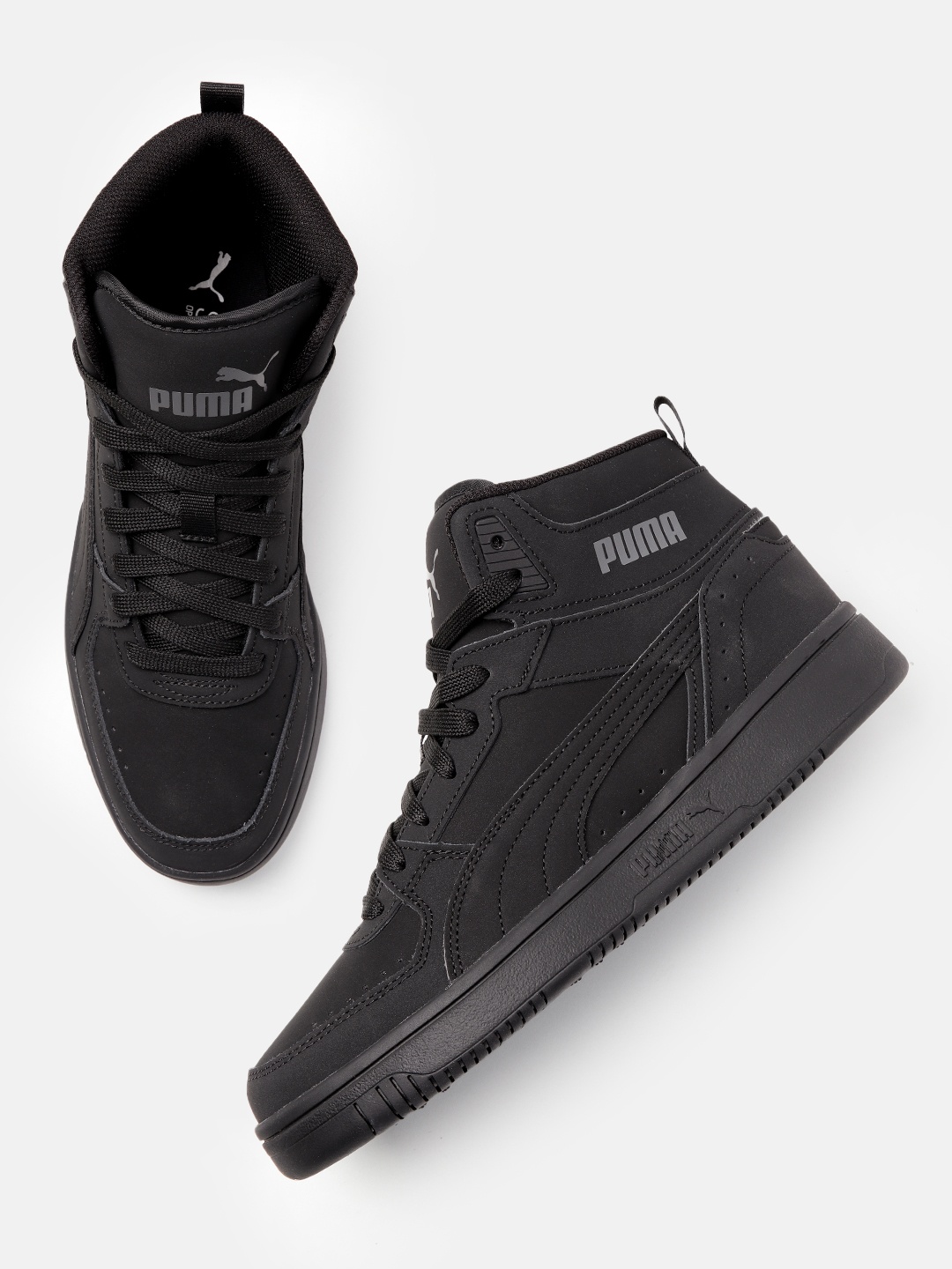 

Puma Unisex Rebound Joy Buck Mid-Top Sneakers, Black