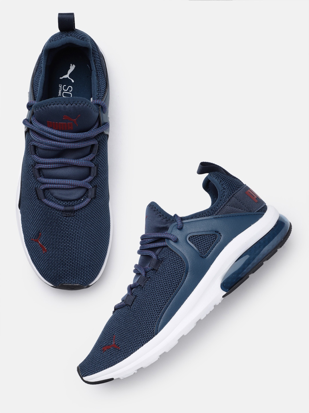 

Puma Unisex Textured Electron 2.0 Lace Sneakers, Navy blue