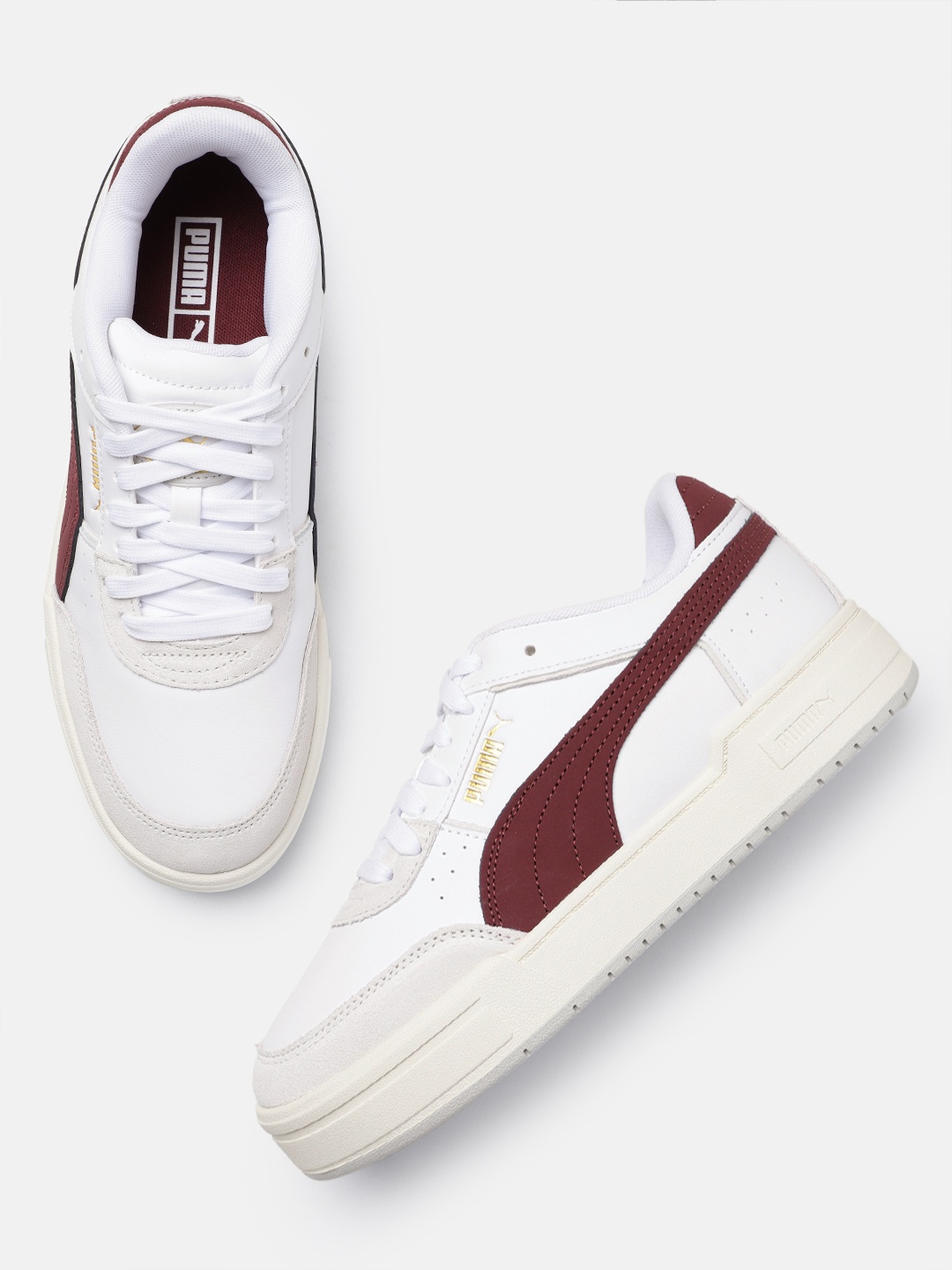 

Puma Unisex CA Pro Sport Mix Leather Sneakers, White