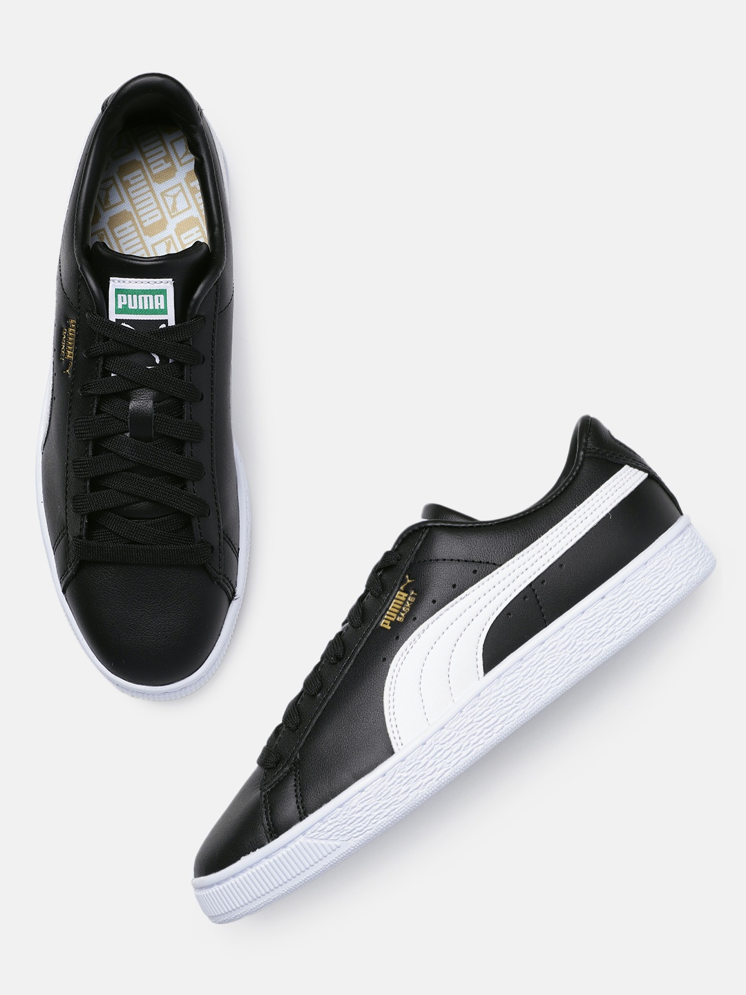 

Puma Men Leather Sneakers, Black