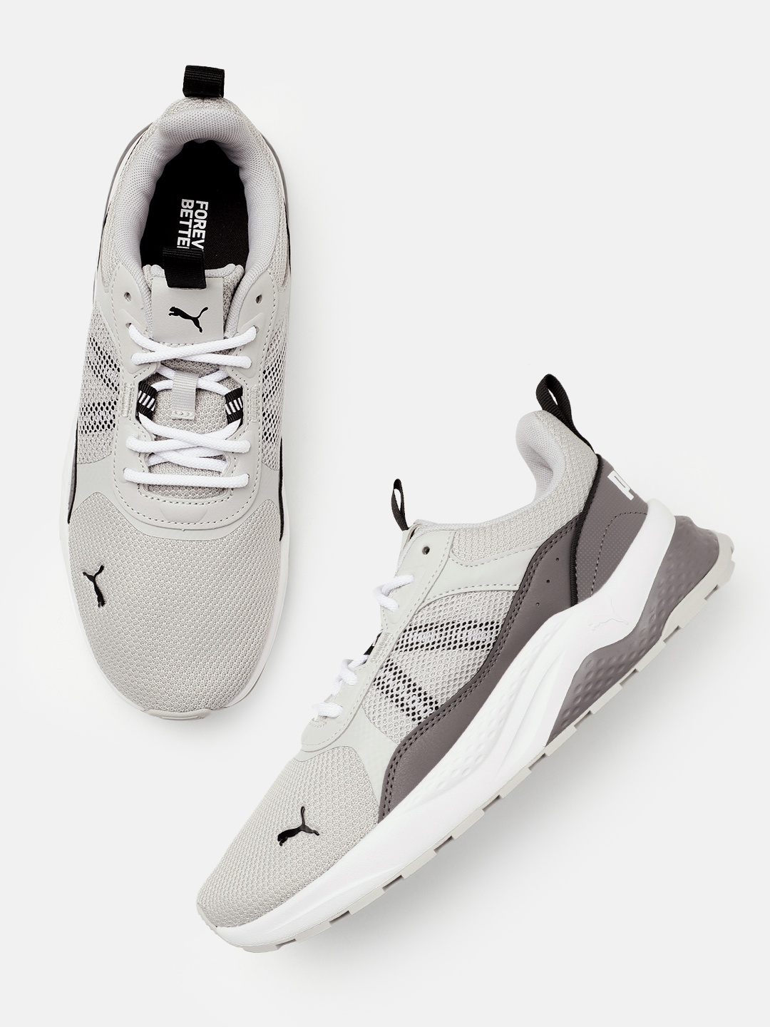 

Puma Unisex Textured Anzarun 2.0 Sneakers, Grey