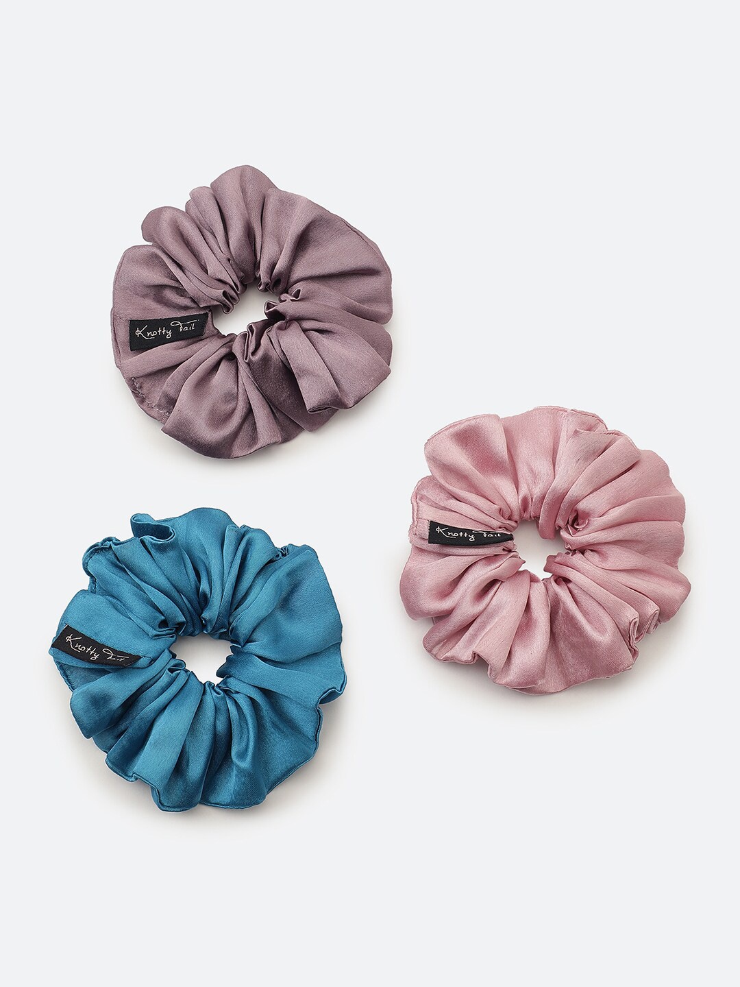 

Knotty Tail Set of 3 Ponytail Holders, Pink