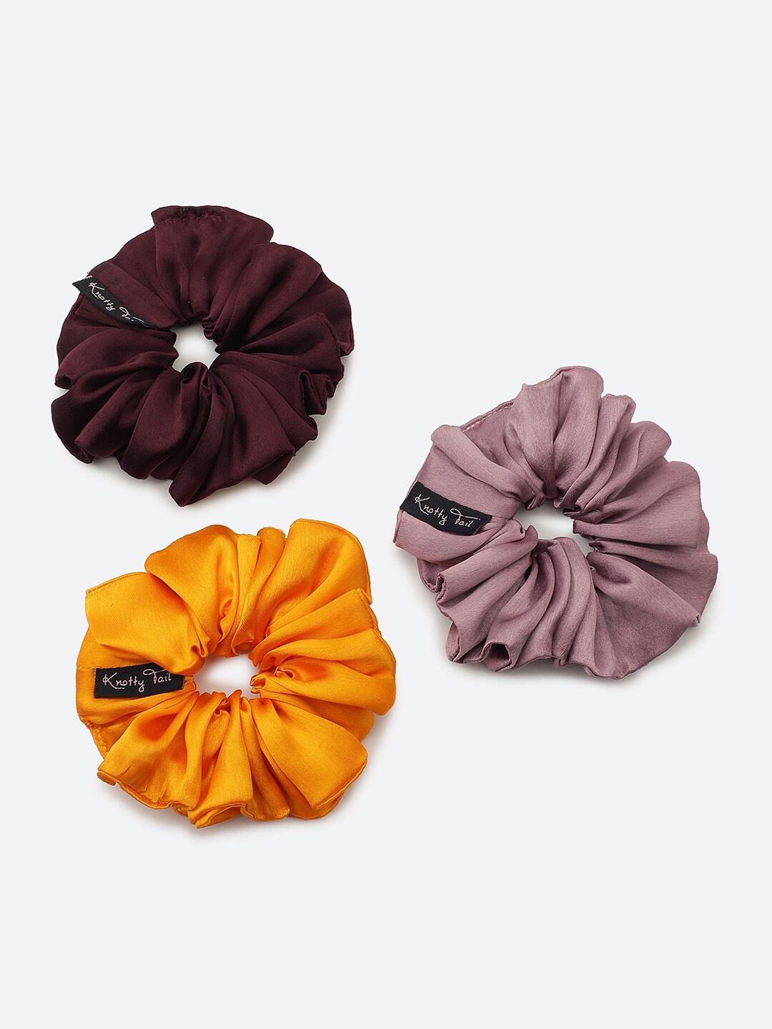 

Knotty Tail Women Set of 3 Ponytail Holders, Yellow