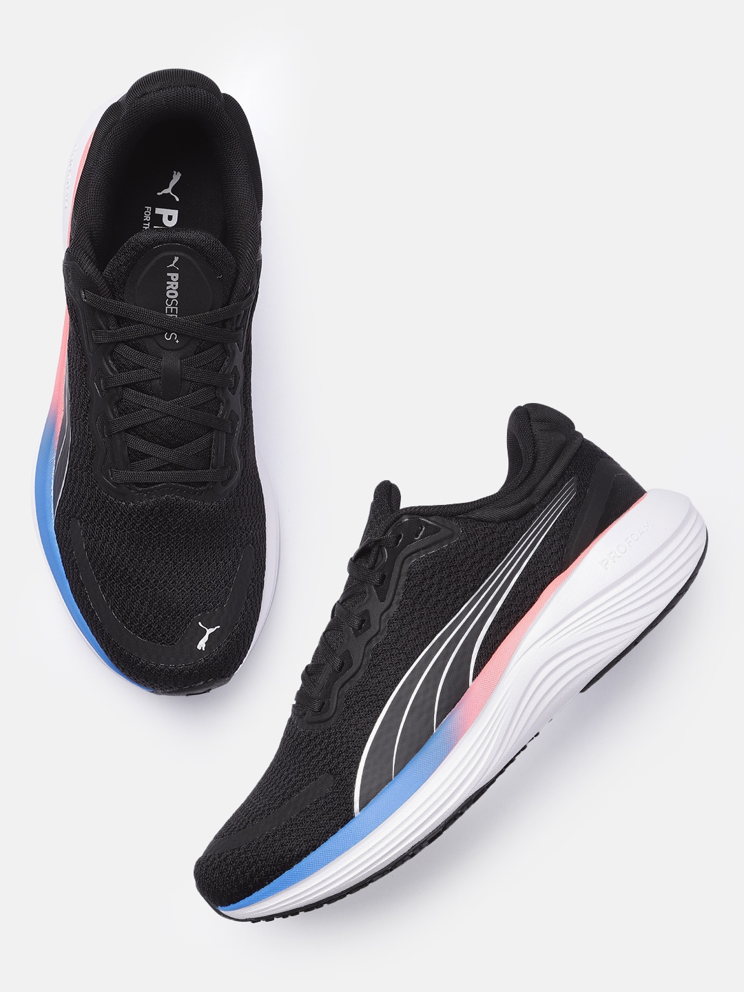 

Puma Unisex Textured Scend Pro Road Running Shoes, Black