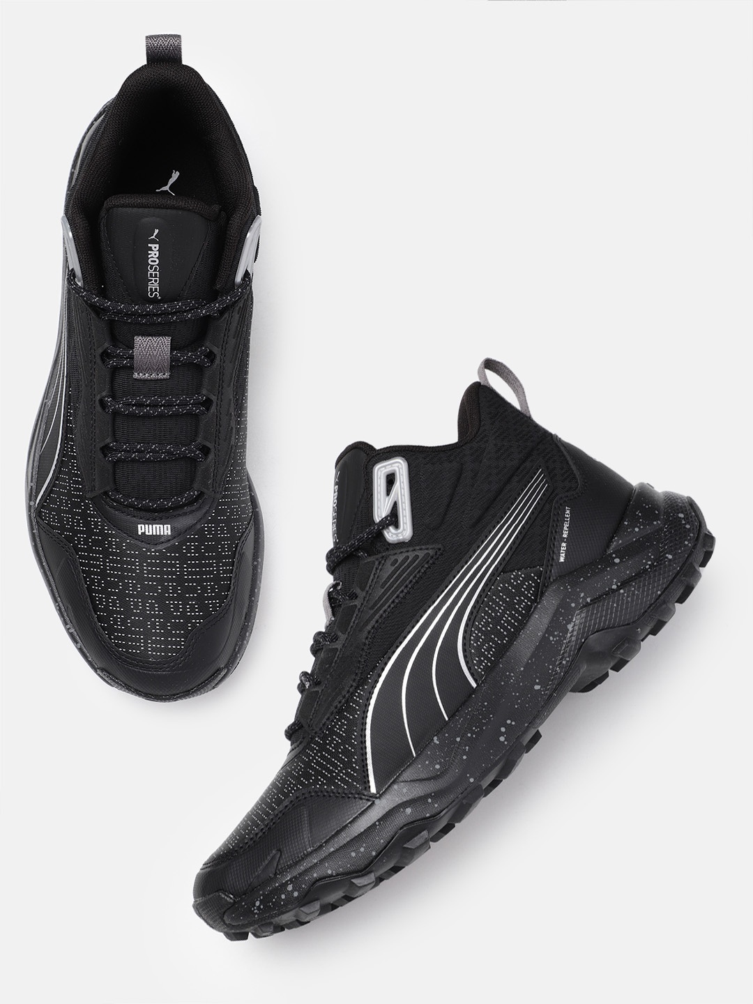 

Puma Unisex Obstruct Pro Mid WTR Running Shoes, Black