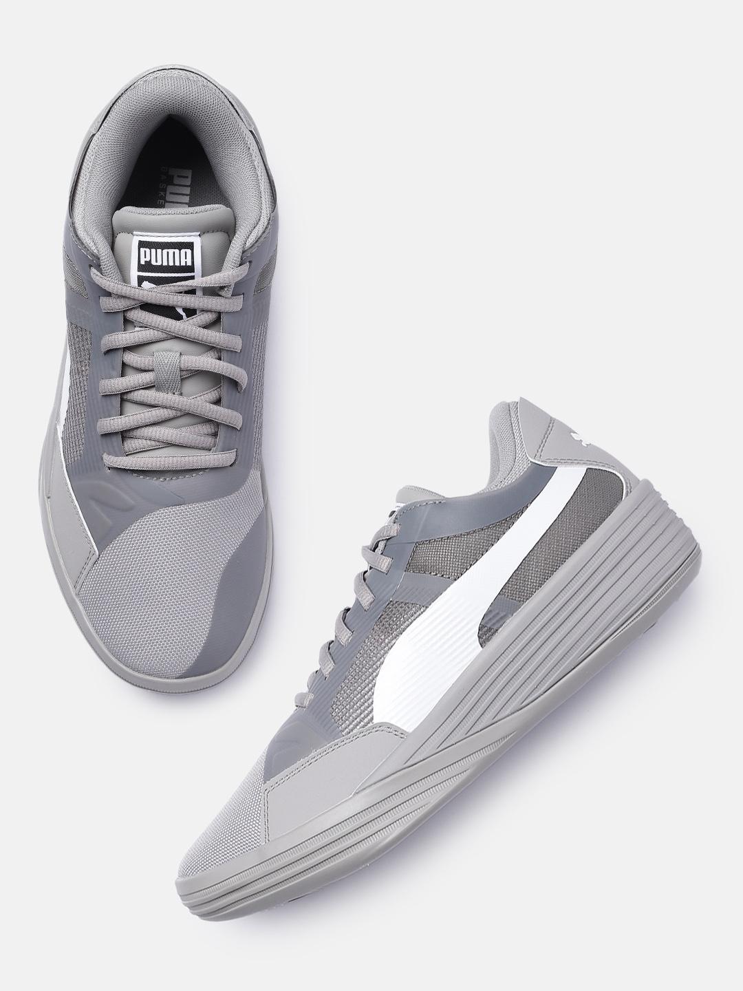

Puma Unisex Clyde All-Pro Team Basketball Shoes, Grey