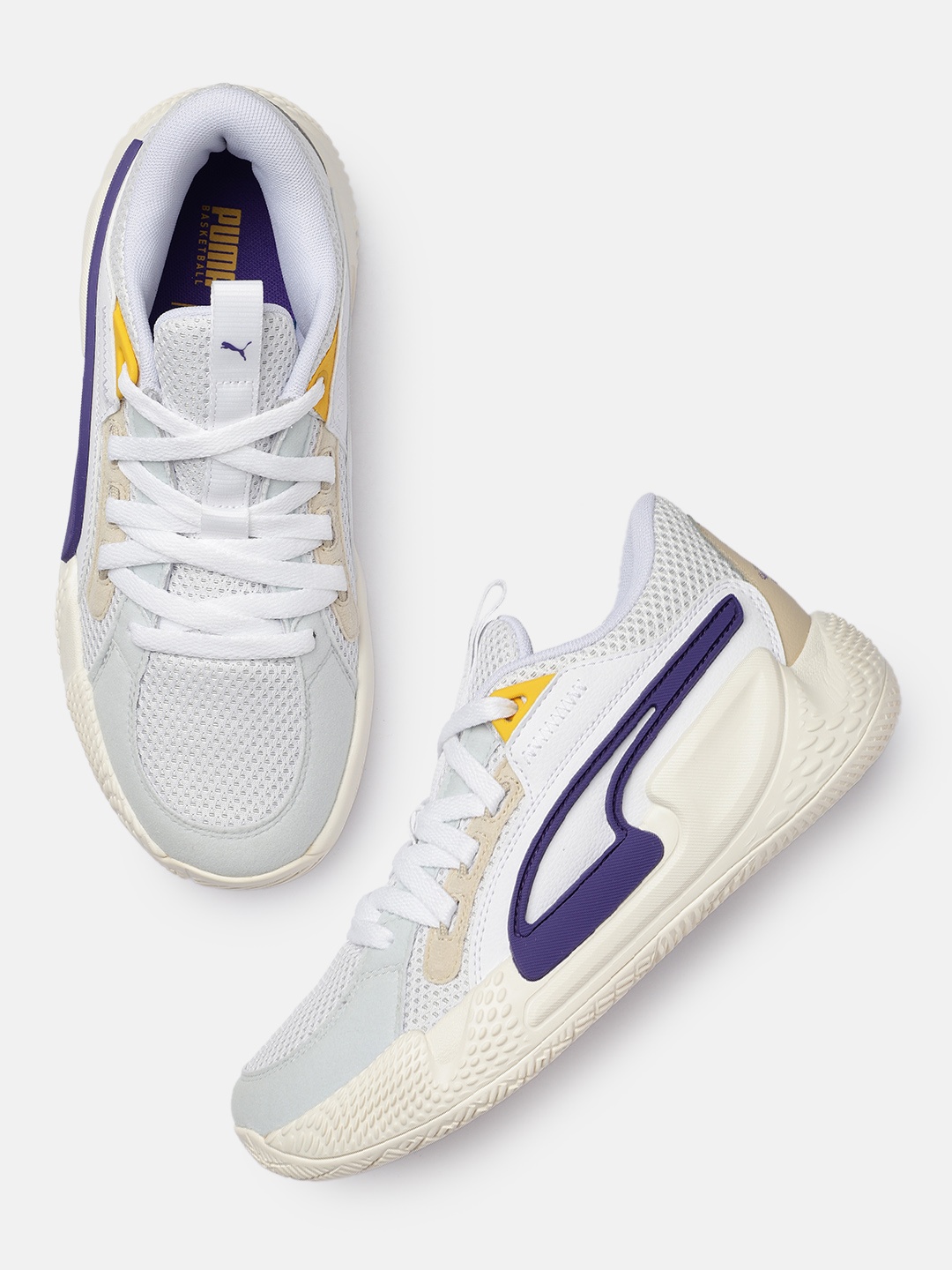 

Puma Unisex Court Rider Chaos Slash Basketball Shoes, White
