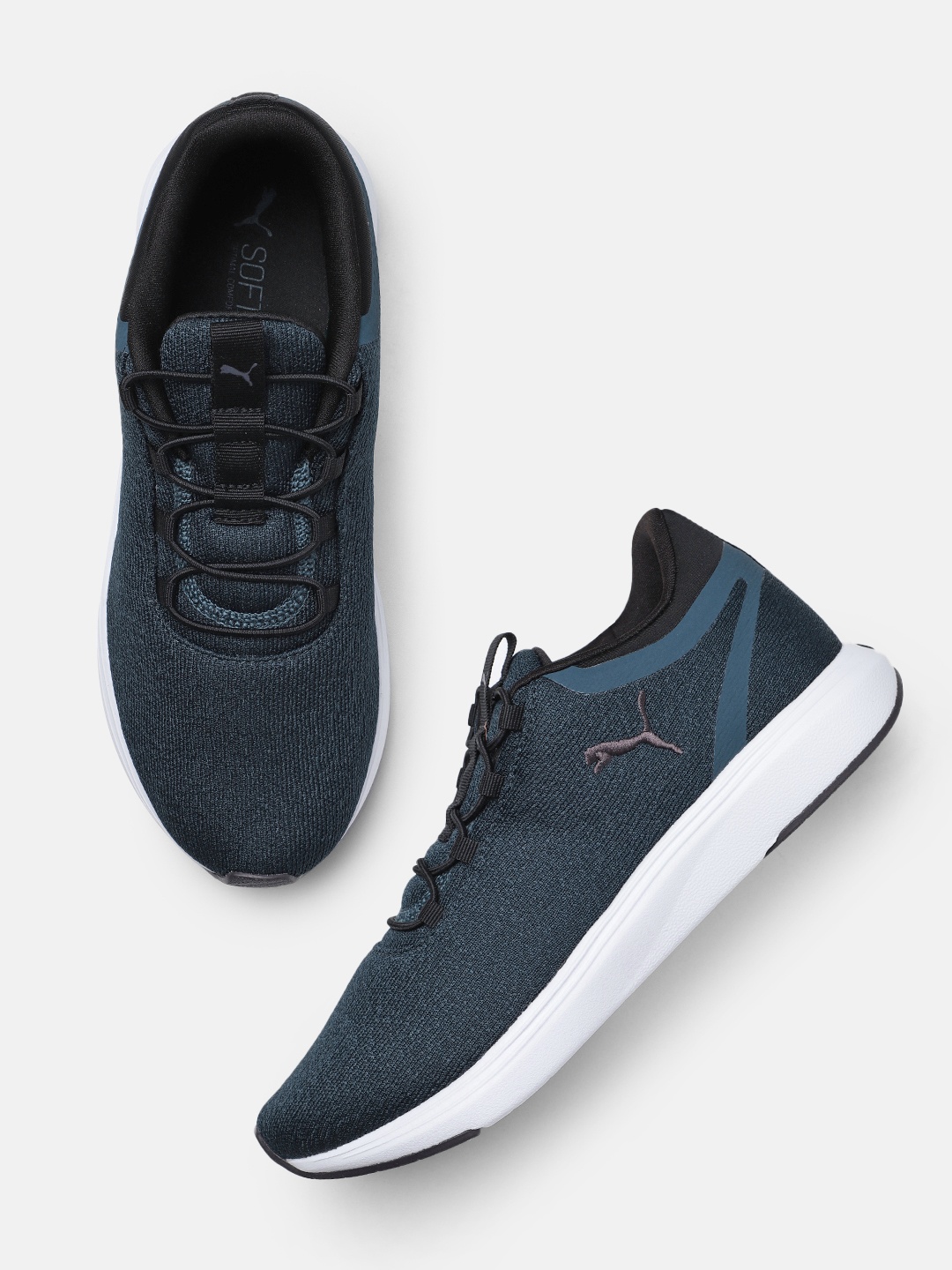 

Puma Unisex Knitted Softride Cruise 2 Slip On Road Running Shoes, Teal