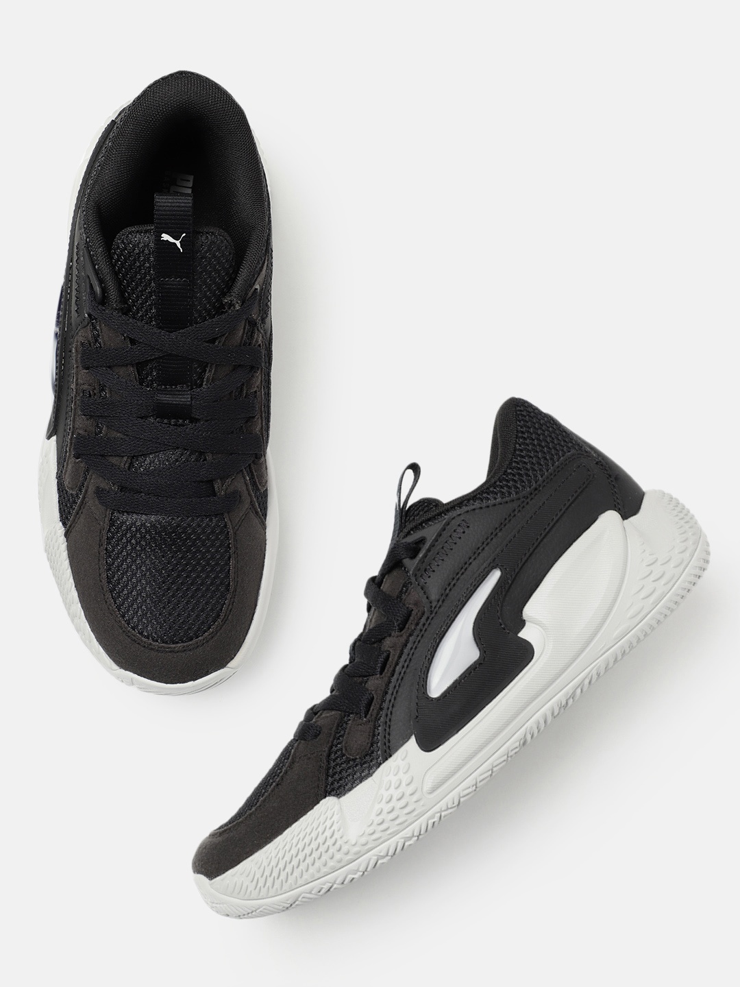 

Puma Unisex Court Rider Chaos Team Textile Basketball Shoes, Black