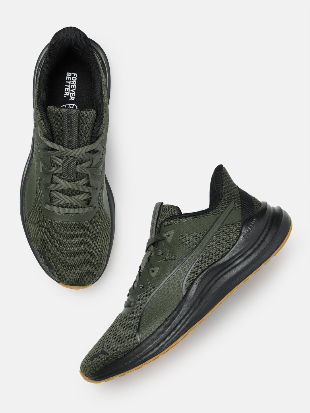 

Puma Unisex Reflect Lite Running Shoes, Green