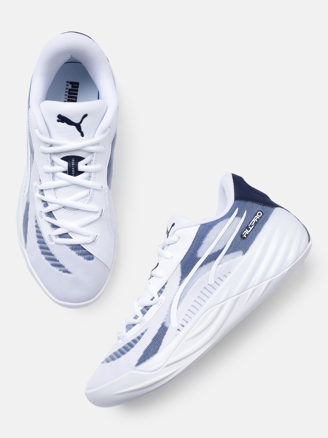 

Puma Unisex All-Pro Nitro Team Basketball Shoes, White