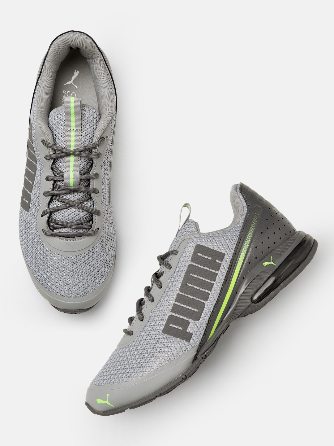 

Puma Unisex Cell Divide Mesh Textile Running Shoes, Grey