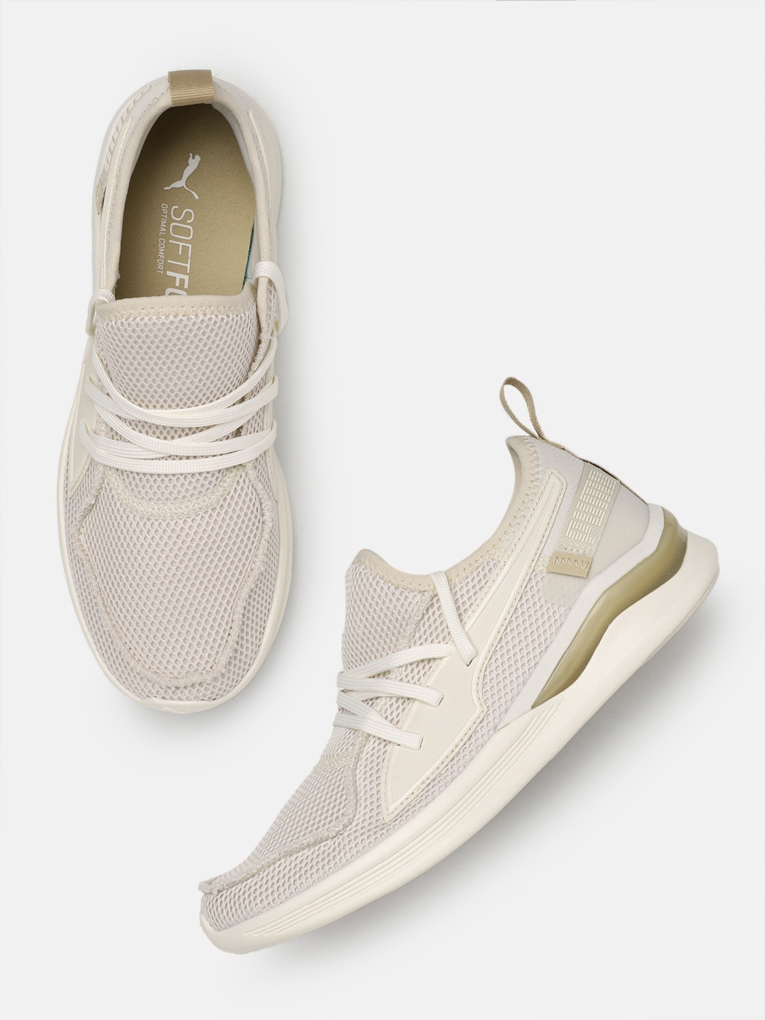 

Puma Unisex LQDCell Flash Hybrid Running Shoes, Off white