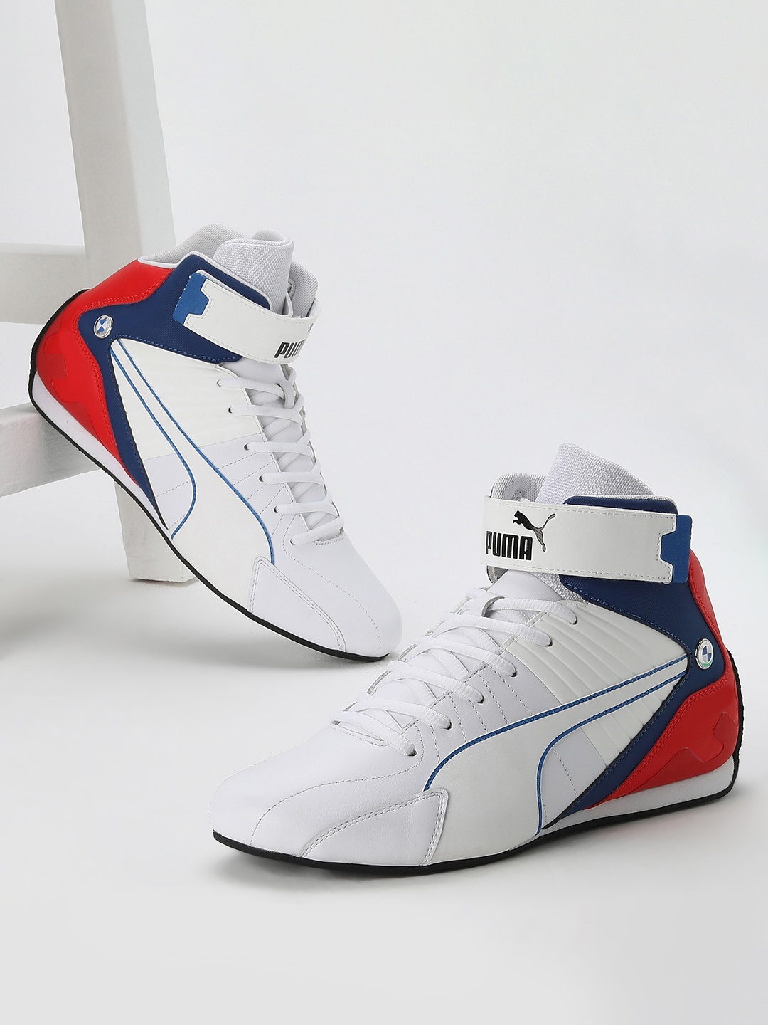 

PUMA Motorsport Men Colourblocked BMW MMS Kart Cat Mid-Top Sneakers, White
