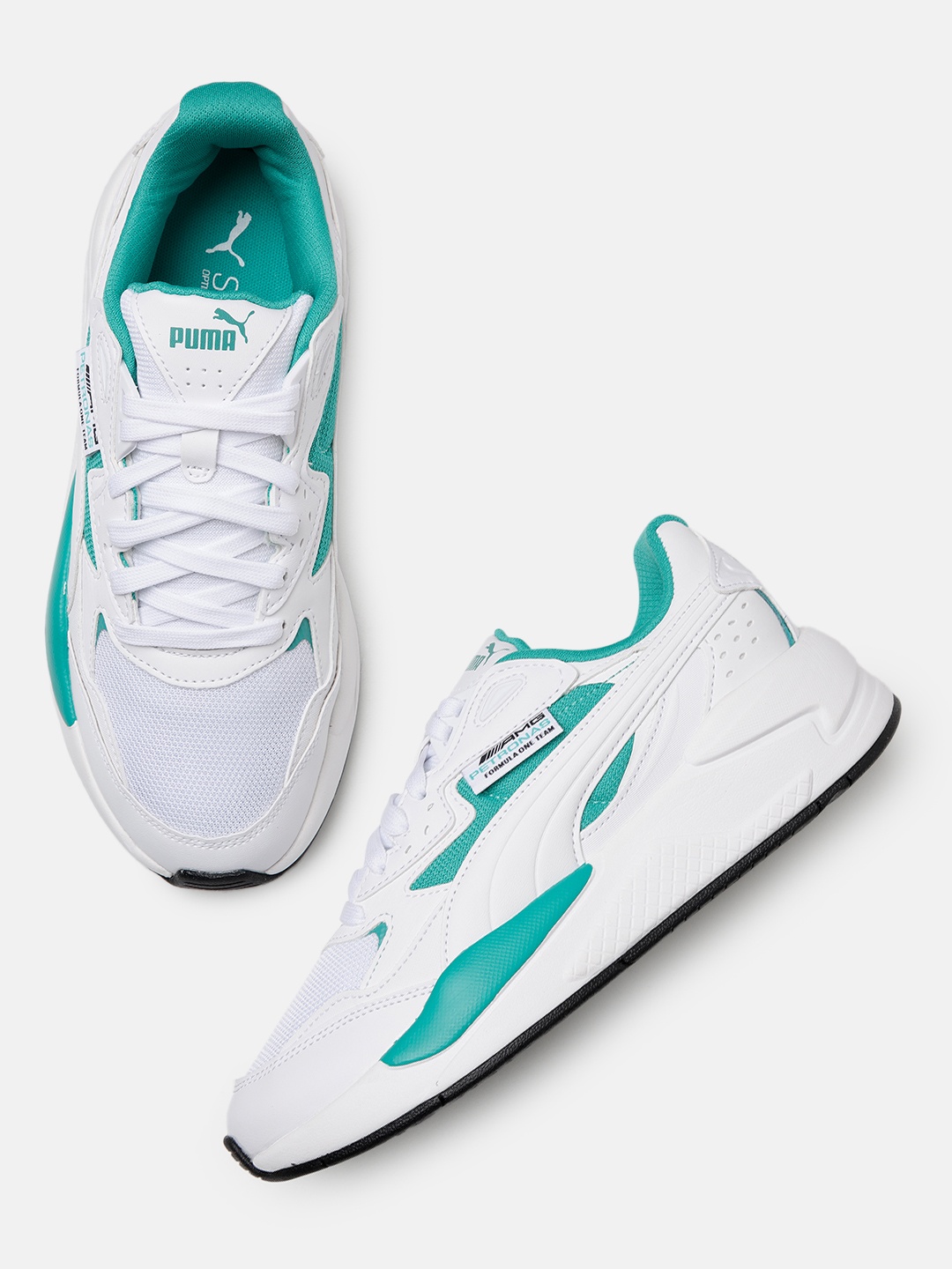 

PUMA Motorsport Unisex Textured Mercedes AMG Petronas F1 X-Ray Speed Sneakers, White