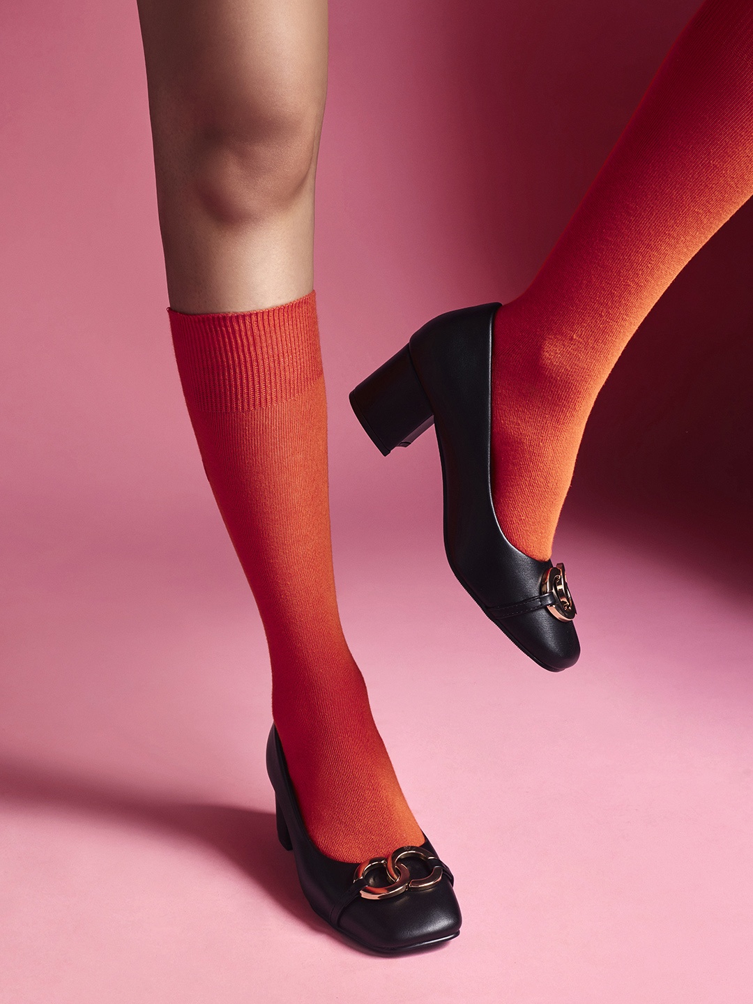 

Lino Perros Block Heels Pumps, Black