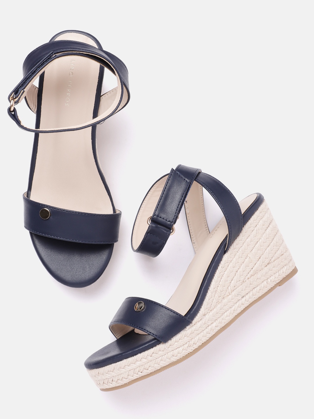 

Lino Perros Espadrille Wedges, Navy blue