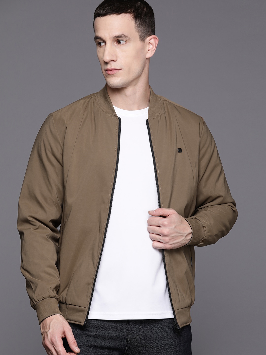 

Allen Solly Reversible Camouflage Bomber Jacket, Khaki