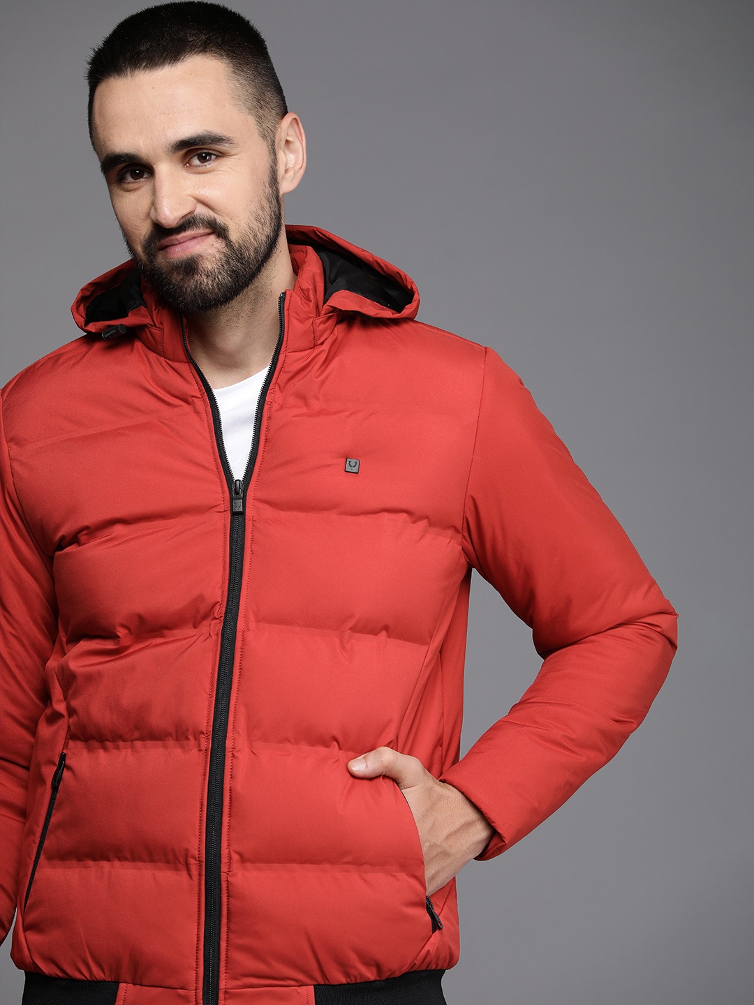 

Allen Solly Men Padded Jacket, Rust
