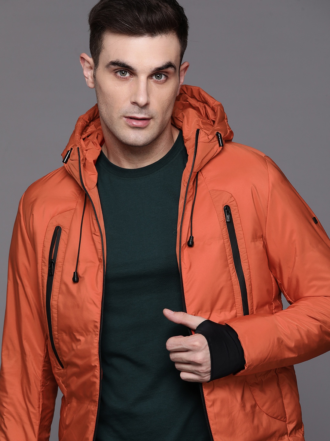 

Allen Solly Hooded Padded Jacket, Orange