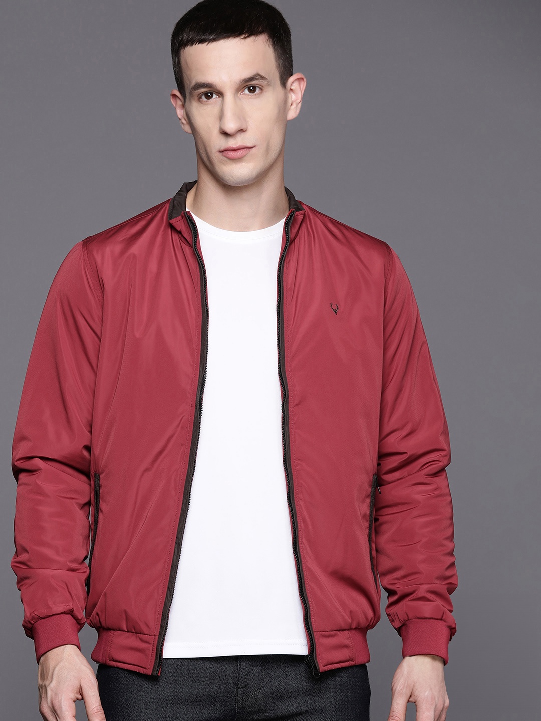 

Allen Solly Reversible Bomber Jacket, Red