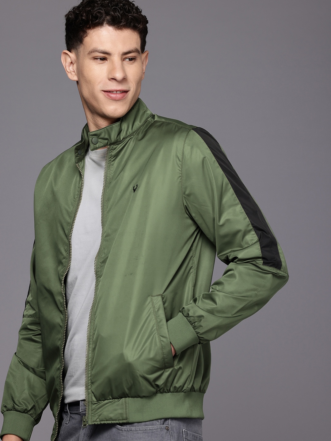 

Allen Solly Bomber Jacket, Olive