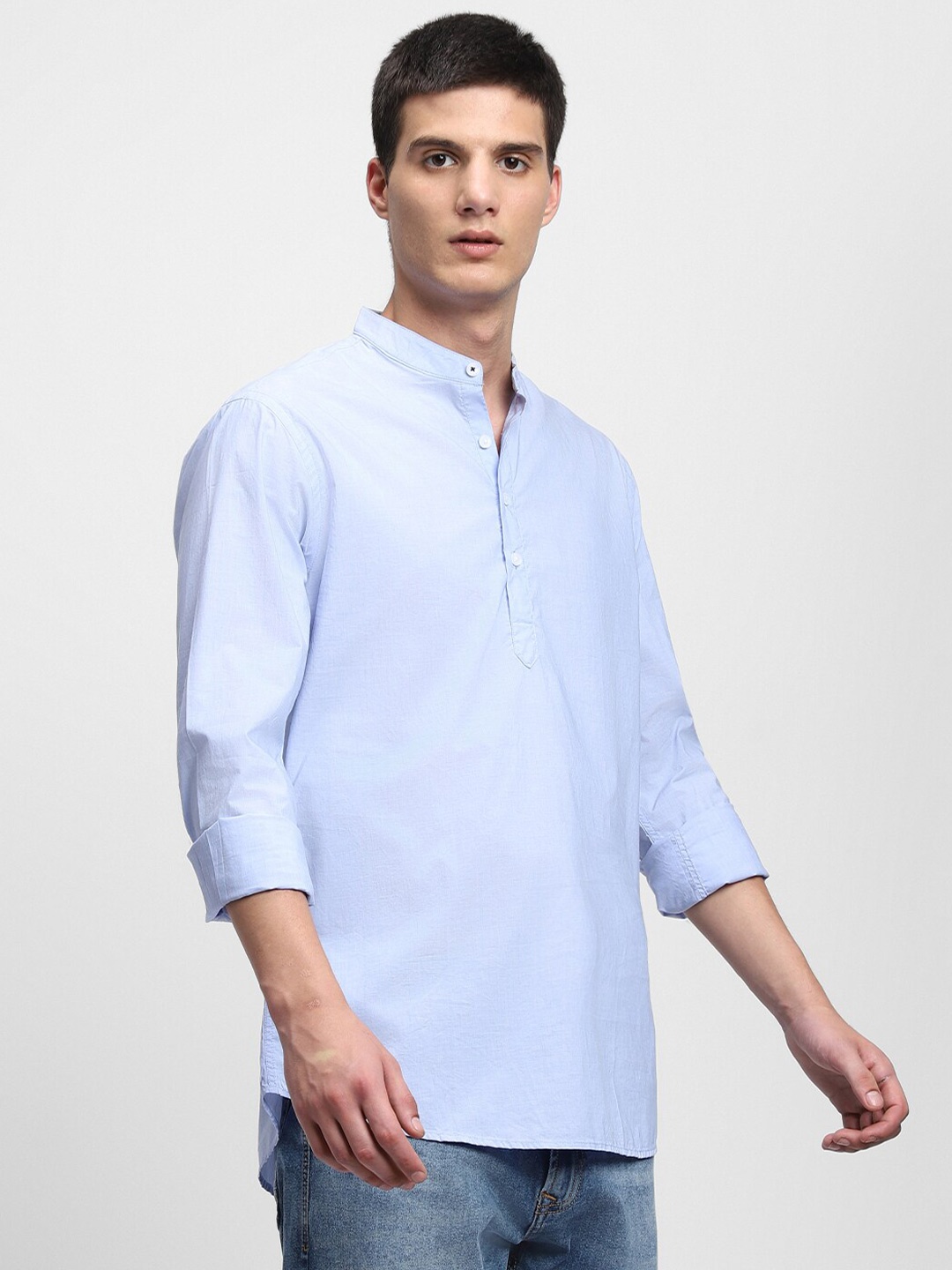 

Dennis Lingo Slim Fit Opaque Casual Pure Cotton Shirt, Blue