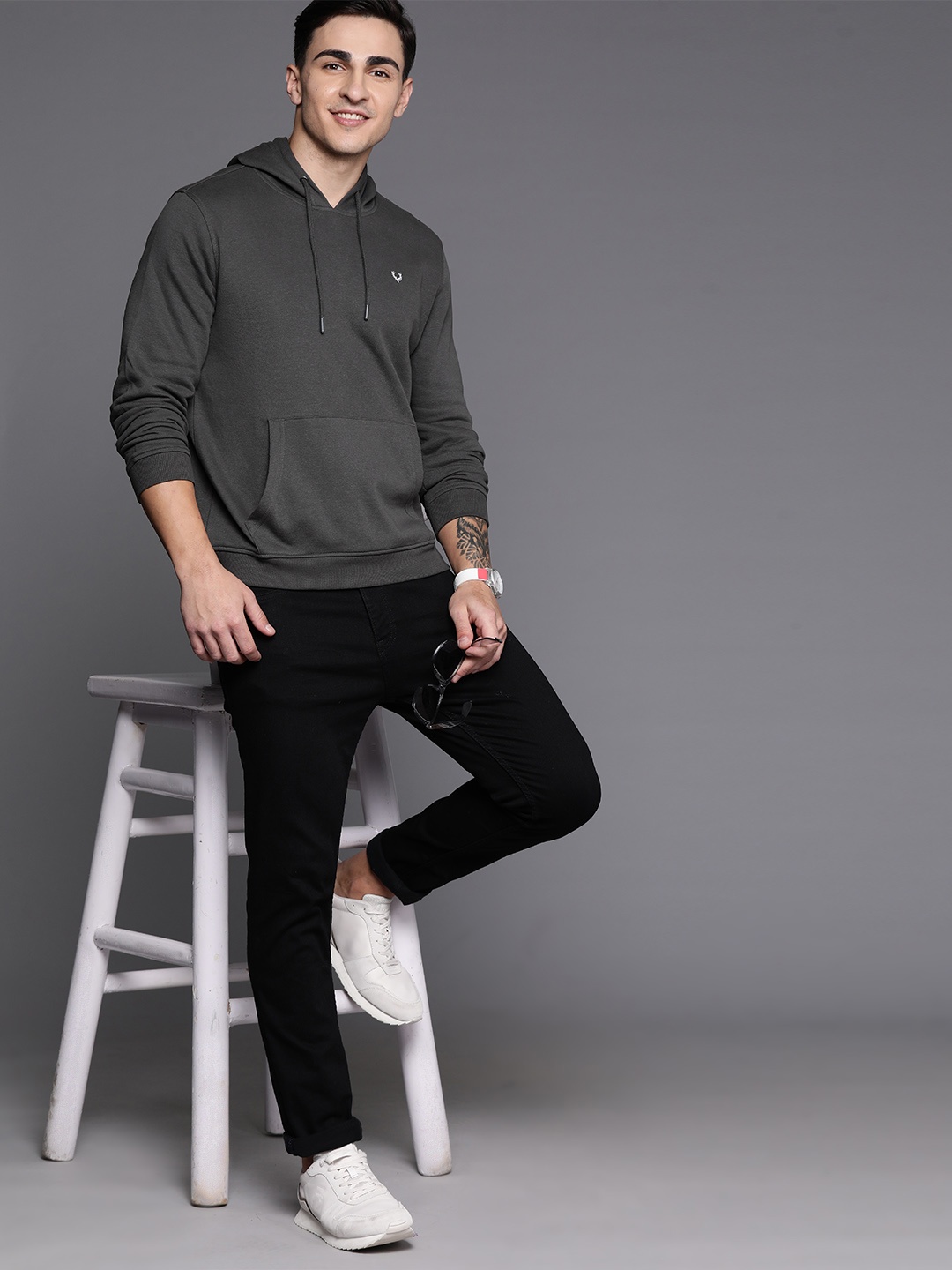 

Allen Solly Hooded Sweatshirt, Grey