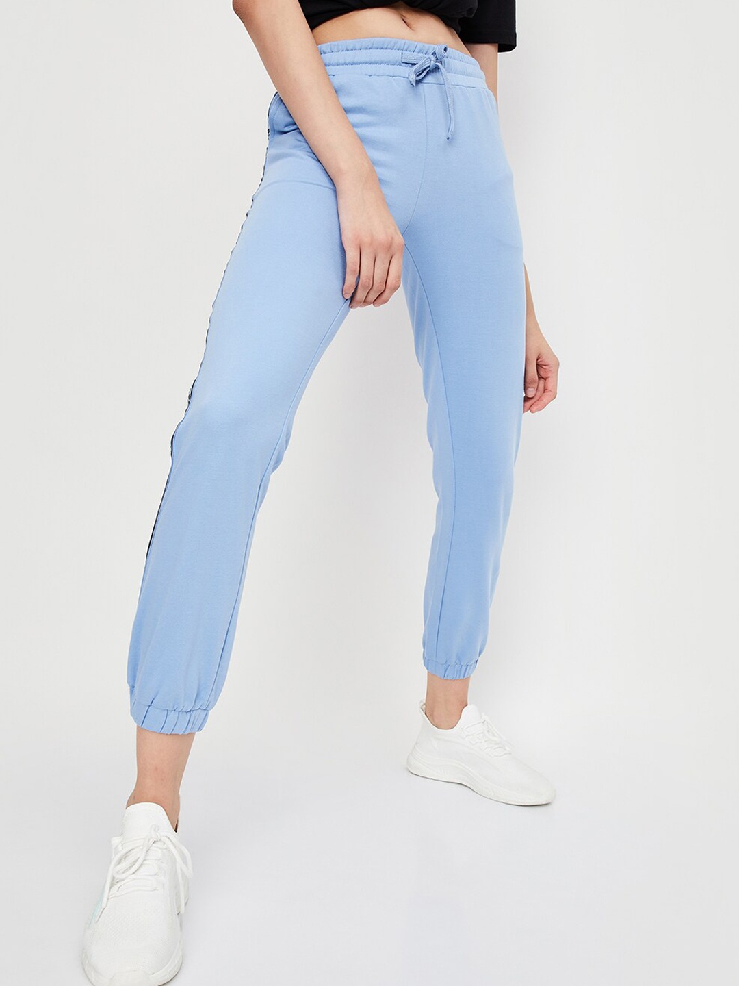 

max Women Mid-Rise Sports Joggers, Blue