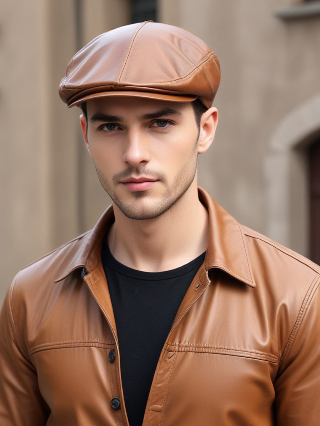 

CHOKORE Men Ivy Cap With Rivet Detailing, Brown