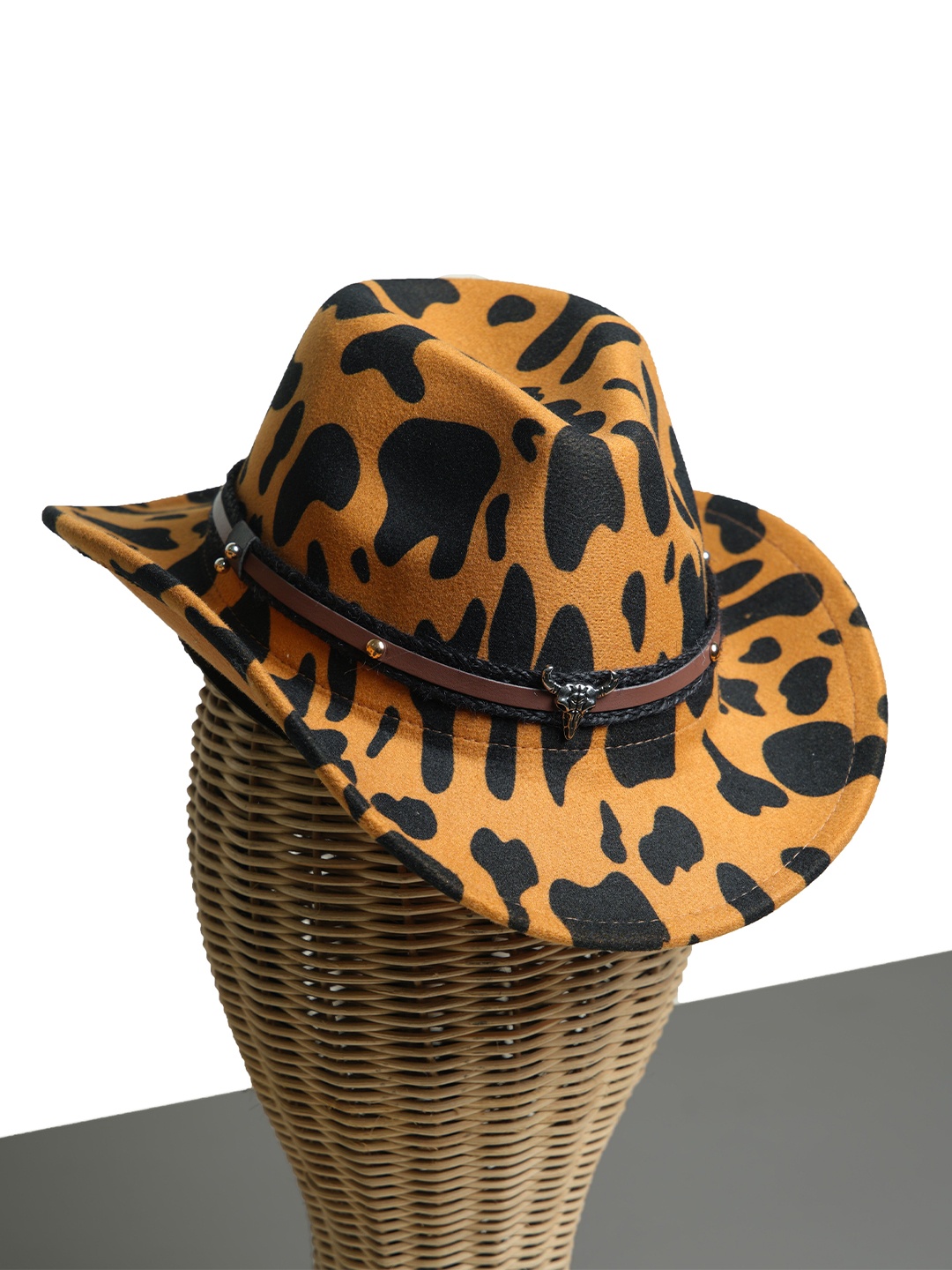 

CHOKORE Men Printed Cowboy Hat, Yellow