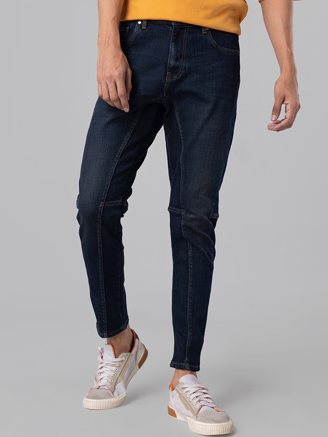 

Snitch Men Blue Skinny Fit Low-Rise Light Fade Stretchable Jeans